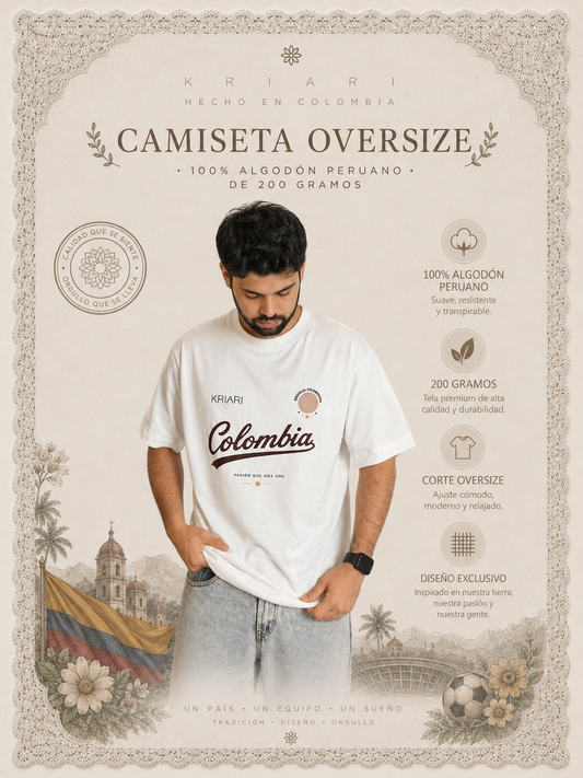 Camiseta oversize colombia